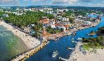 Koobrzeg - port i nadmorska promenada - panorama